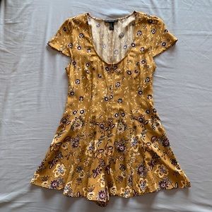 Mustard Floral Romper